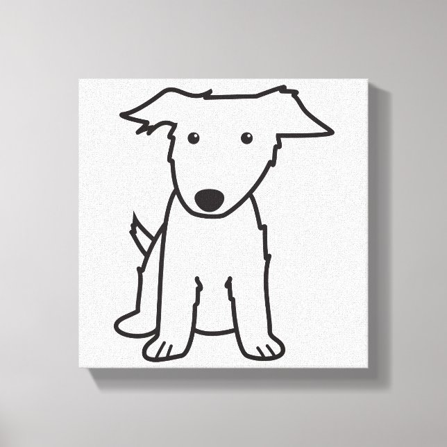 Border Collie Dog Cartoon Canvas Print (Front)