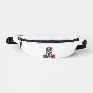 Border Collie Dog Christmas Parties Holiday Santa Bum Bags