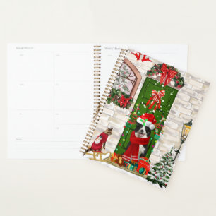 Border Collie Dog Christmas  Planner