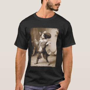 Border Collie Dog Cowboy T-Shirt