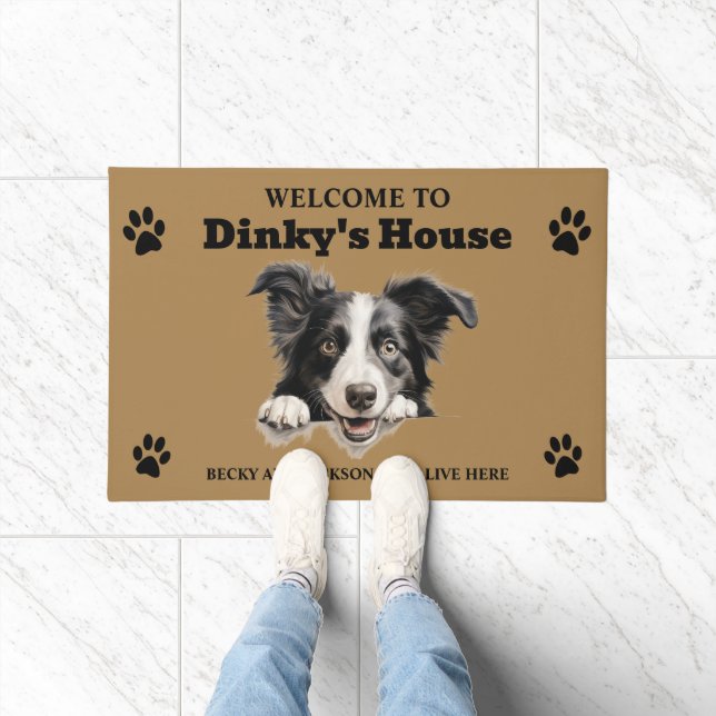 Border Collie Dog Doormat (Indoor)