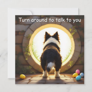 Border Collie dog - Easter  Holiday Card