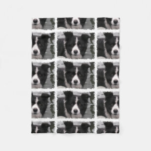 Border Collie Dog Fleece Blanket