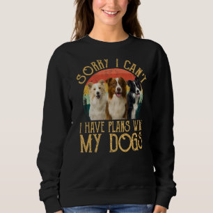 Border Collie Dog  For Men Women Vintage Retro Sweatshirt