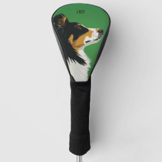 Border Collie Dog Golf Head Cover