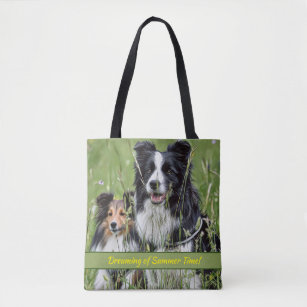 Border Collie Dog Happiness Fine Art Tote Bag