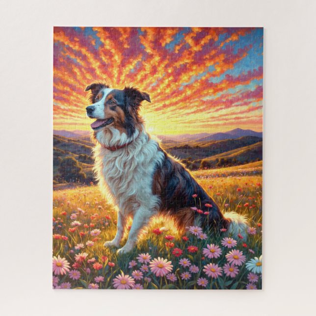 Border Collie Dog Jigsaw Puzzle (Vertical)