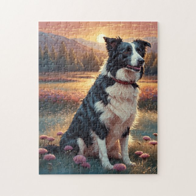 Border Collie Dog Jigsaw Puzzle (Vertical)