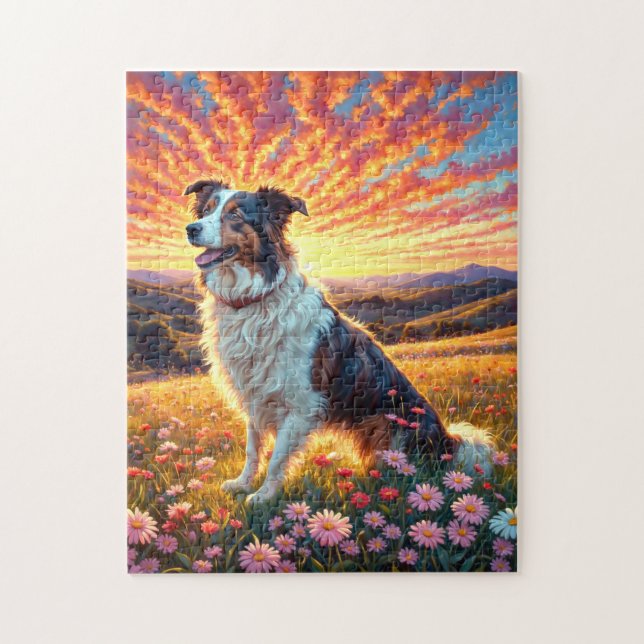 Border Collie Dog Jigsaw Puzzle (Vertical)