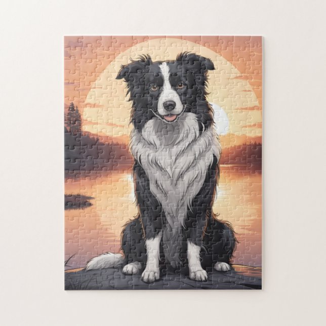 Border Collie Dog Jigsaw Puzzle (Vertical)