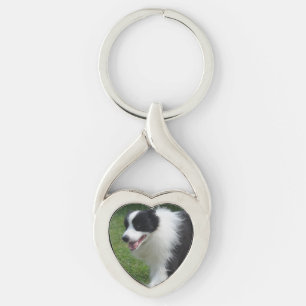 Border Collie Dog Key Ring