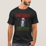 Border Collie Dog Lovers Santa Hat Ugly Christmas  T-Shirt<br><div class="desc">Border Collie Dog Lovers Santa Hat Ugly Christmas Sweater Premium</div>