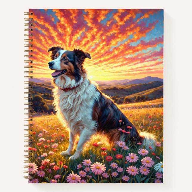 Border Collie Dog Notebook (Front)