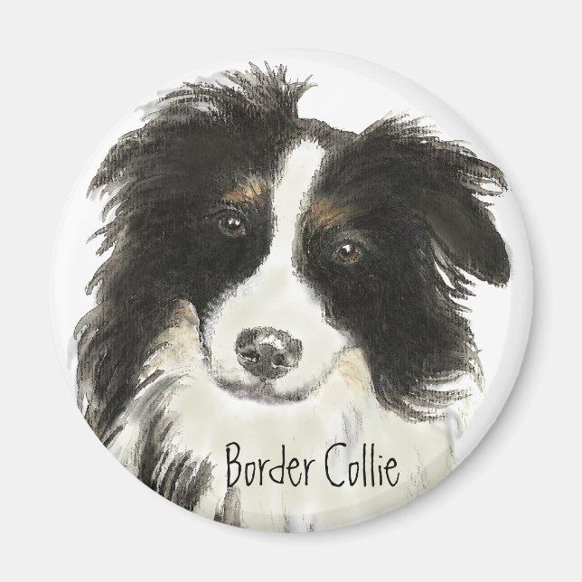 Border Collie Dog o Magnet (Front)