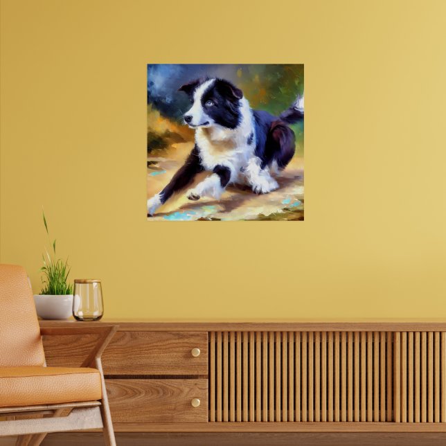 Border Collie Dog Poster (Living Room 2)
