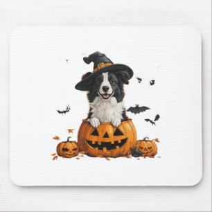 Border Collie Dog Pumpkin Halloween Thanksgiving M Mouse Pad