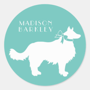 Border Collie Dog Puppy Classic Round Sticker