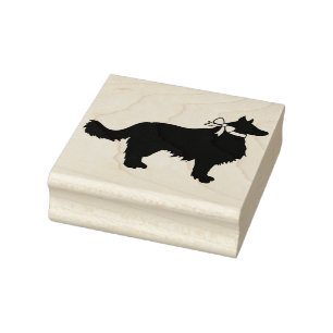 Border Collie Dog Puppy Rubber Stamp