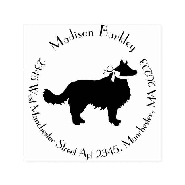 Border Collie Dog Puppy Self-inking Stamp (Design)