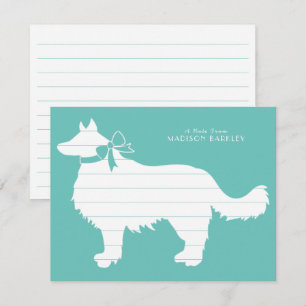 Border Collie Dog Puppy Thank You Card