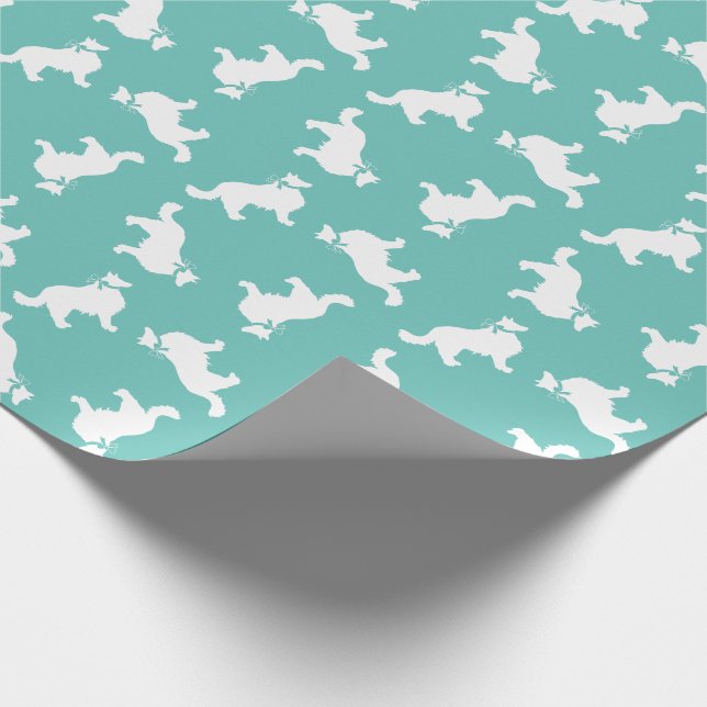 Border Collie Dog Puppy Wrapping Paper (Corner)