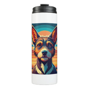 Border Collie Dog Shirt Thermal Tumbler