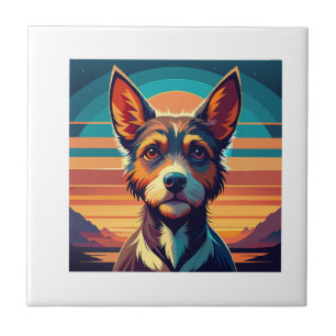Border Collie Dog Shirt Tile