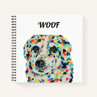 Border Collie Dog Square Notebook