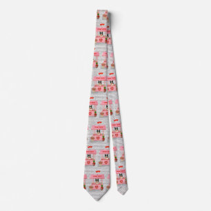 Border Collie Dog Valentine's Day Kissing Booth Tie