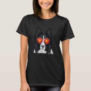 Border Collie Dog Vietnam Sunglasses T-Shirt