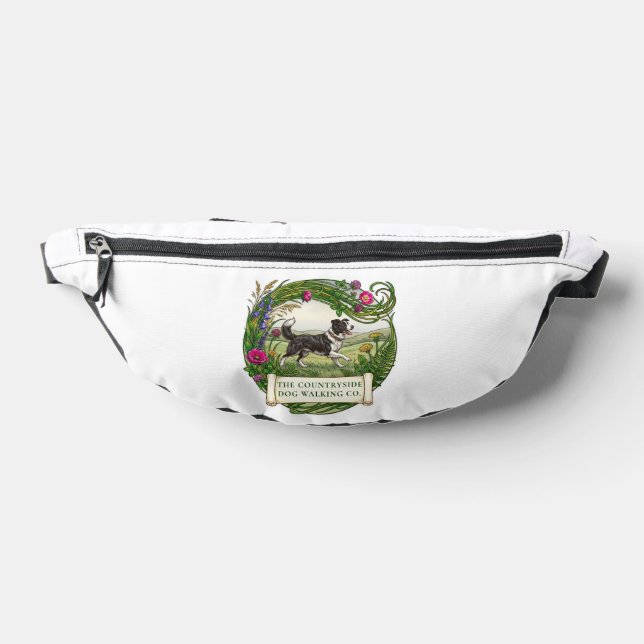 Border Collie Dog Walker Custom Treat Bag (Lay Down)