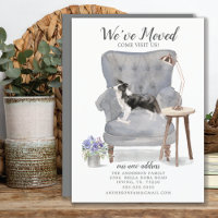Border Collie Dog We've Moved Moving Announcement