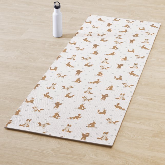 Border collie dog yoga  mat (In Situ)