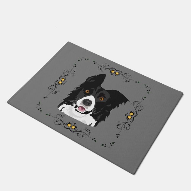 Border Collie  Doormat (Angled)