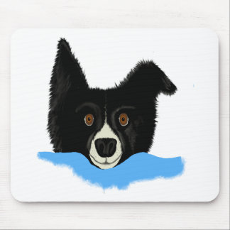 Border Collie Face Mouse Pad