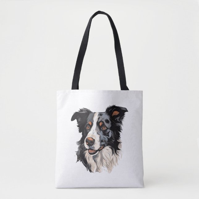 Border Collie Famous Design design - Smartest Tote Bag (Front)