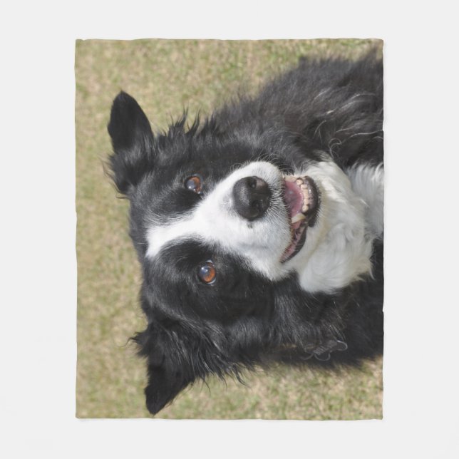 Border collie fleece blanket (Front)