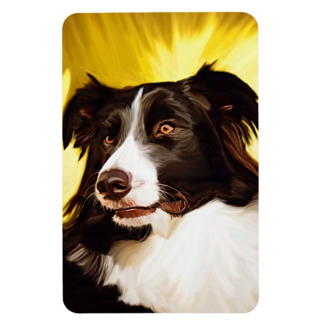 Border Collie Flexible Magnet (Vertical)