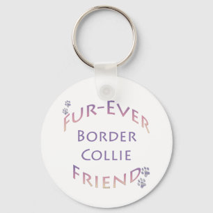 Border Collie Furever Key Ring