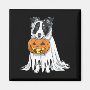 Border Collie Ghost Dog Halloween Magnet
