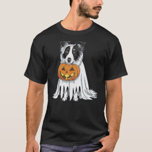 Border Collie Ghost Dog Halloween T-Shirt