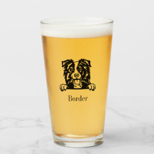 Border Collie Glass Tumbler