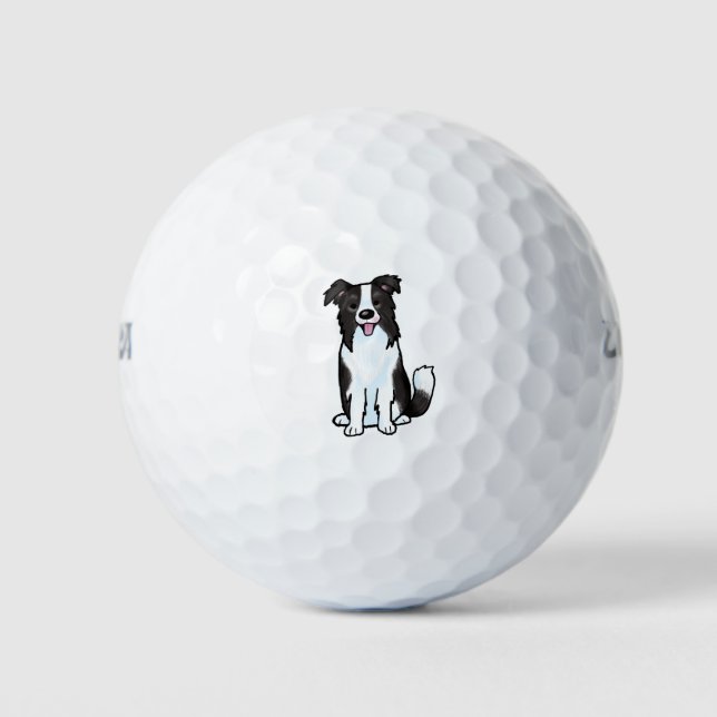Border Collie Golf Balls (Front)