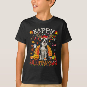 Border Collie Halloween Christmas Dog Happy Hallot T-Shirt