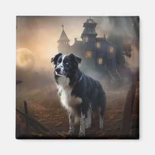 Border Collie Halloween Scary Magnet