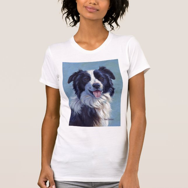 Border Collie Head T-Shirt (Front)