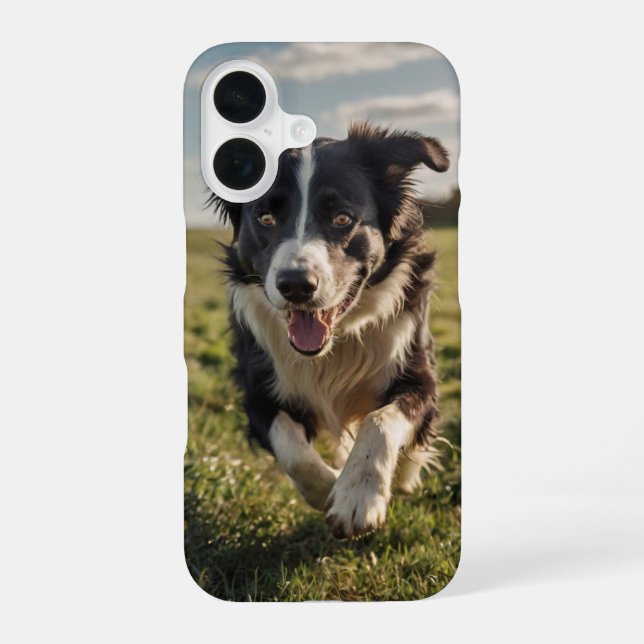 Border Collie Herding iPhone 16 Case (Back)