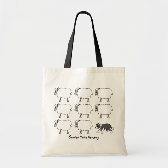 Border Collie Herding Sheep Bag (Front)