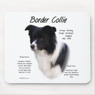 Border Collie History Design Mouse Pad