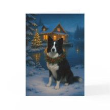 Border Collie Holiday Card